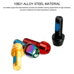 6 pçs pinça de freio a disco da bicicleta parafuso braçadeira parafusos fixos m6 * 18mm titânio-banhado colorido aço inoxidável para mtb mountain bike - Image 2