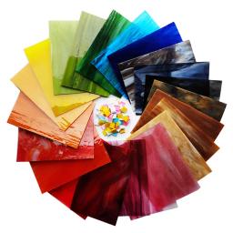 Telhas De Mosaico De Vidro DIY, Pedras De Mosaico Quadrado, Arte De Cristal Multi Cor, Artesanato Da Parede, Material De Decoração, Coaster Artesanal, Vaso - Image 1