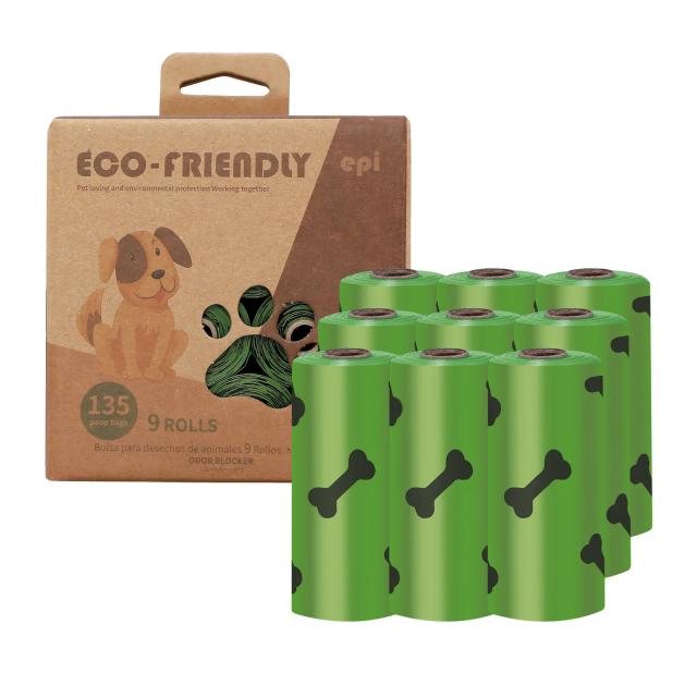 Sacos Biodegradáveis para Cocô de Cão, Dispensador e Suprimentos Ecológicos para Pets