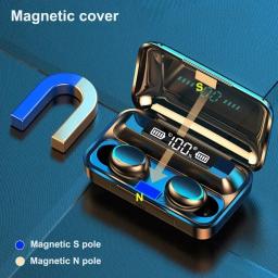 Auscultadores Bluetooth à prova d'água, estéreo 9D, graves altos, fones de ouvido esportivos, mãos livres, controle de toque, fones de ouvido sem fio Tws - Image 2