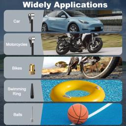 LEIBOO-Compressor De Ar Portátil Para Pneus De Carro, Inflador Rápido, Pressão Precisa, Bomba De Ar Para Motocicleta, Bicicleta, Bola - Image 4