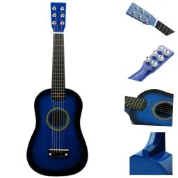 Guitarra de madeira sólida portátil para crianças, iniciantes acústicos, instrumentos musicais, venda quente, multi cores, 23 Polegada, 6 cordas - Image 3