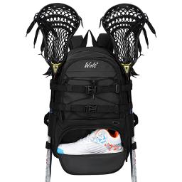 WOLT-extra grande Lacrosse mochila, sacos de relva, duas varas titular, grampos separados, adequado para profissionais - Image 1
