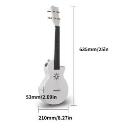 Ukulele De Fibra De Carbono com Bolsa Para Iniciantes, Adultos, Adolescentes, Instrumento De Cordas, 4 Cordas, 25" - Image 3