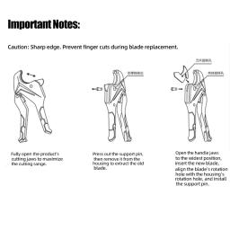 DELI 42mm Cortador de tubos Tesoura de catraca Corpo de liga de alumínio para ferramentas manuais de corte de mangueira PVC/PU/PP/PE - Image 6