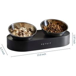 Petkit-Pet Food e Água Tigelas duplas, Tigela de gato Nano fresca, Evitar gatinho, Fadiga espinhal, Altura ajustável, Material de aço inoxidável - Image 6