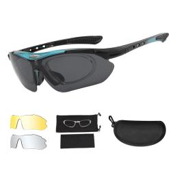 À prova de explosão Airsoft tiro óculos, CS exterior caça Paintball óculos, caminhadas pesca e ciclismo óculos de sol, UV400, 3 Lens - Image 5
