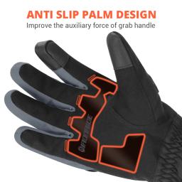 Luvas térmicas para motociclistas masculinas, luvas impermeáveis para motociclistas, luvas de motocross à prova de vento de couro, inverno 7 cores - Image 4