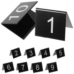 10 pçs triângulo cartões de mesa número marcador para evidência dupla face decorar sinais jantar festa - Image 3