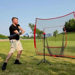 Baseball Softball Practice Net com Tee Kit, Batting portátil e Pitching, Barreira de treinamento de recuperação durável - Image 2