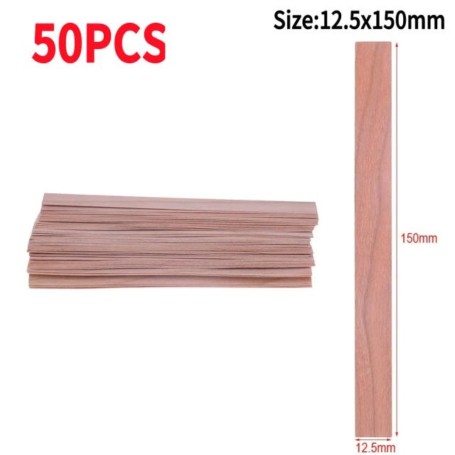 Vela de Pavio de Madeira: 50 peças para velas de cera de soja ou palma - Mechas DIY em tamanhos 13mm, 12.5mm e 8mm