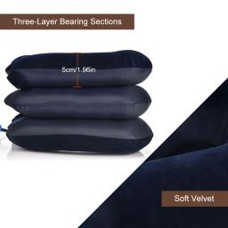 Massageador De Pescoço Com 3 Camadas Para Alívio Da Dor, Almofada De Ar Inflável, Suporte De Tração De Pescoço Cervical, Cinta De Alongamento Do Pescoço - Image 5