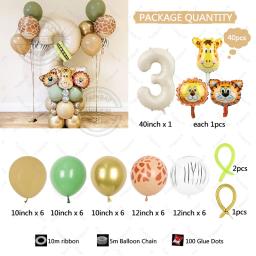 Balões animais safari para festa de aniversário, Balão Animal Selva para Menino e Menina, Baby Shower, 40pcs - Image 6