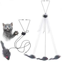 Brinquedo interativo do gato para gatos, Brinquedos do rato, Porta de suspensão, Brinquedo retrátil, Engraçado, Self-Hey Kitten, Scratch Rope, Pet Products - Image 3