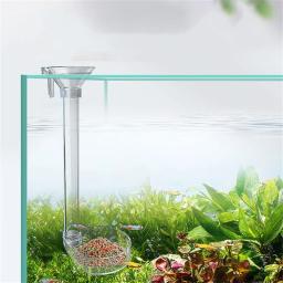 Tigela de prato de tubo de alimentação de aquário acrílico para peixes camarão caracóis suprimentos de alimentação E7CB - Image 4