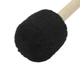 Lã Feltro Baqueta com Maple Handle, Tambor Mallet, Instrumento De Percussão De Madeira, Tambor Acessórios, Preto, Bateria Peças - Image 5