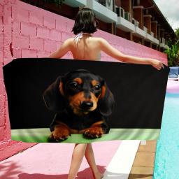 Microfiber Toalha de Praia, Quick Dry, Absorvente, Dachshund Dog, Soft Yoga, Natação Resort, Montanha Escalada - Image 3