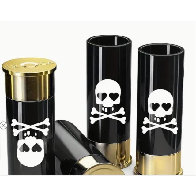 Conjunto de Copos de Tiro para Caça em Plástico - 4 Peças Ideal para Homens e Presentes Com Concha de 12 Bitolas