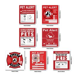 Adesivo alerta interno para animais estimação, etiquetas aviso à prova d'água duráveis, para cães gatos, decalques - Image 6