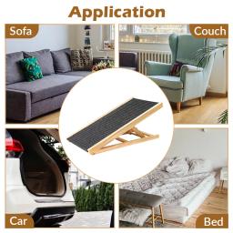 Rampa antiderrapante ajustável para Pet, Dog e Cat Ladder, sofá interior e sofá, Pet Supplies, 2 níveis de altura, dobrável e durável, sofá - Image 5