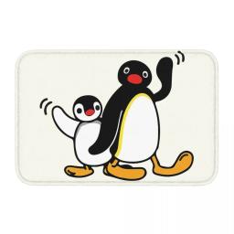 Capacho Antiderrapante Com Padrão De Arte De Animais, Pingu Kawaii, Sala De Estar, Tapete De Quarto, Tapete De Boas Vindas, Decoração De Flanela - Image 2