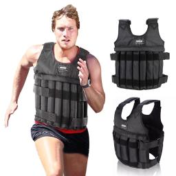 Colete Ponderado Ajustável para Treinamento Exercício, Jaqueta de Fitness para Ginásio Workout, Colete de Boxe, Max 50kg, Run Loading - Image 1
