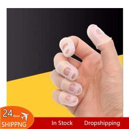 5 Pçs/set Silicone Finger Guards Protetores de Ponta Do Dedo Para Ukulele Guitarra Instrumento Musical Guitarra S M L Transparente Atacado - Image 1