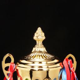 Jogos Esportivos Pequeno Prémio Taça com Tampa, Troféu Dourado, Modelo Metálico, Troféu Campeão, Competição, Vencedor do Futebol, Troféu Troféu, Brinquedo - Image 4