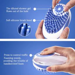 Soft Silicone Pet Shampoo Escova, Massagem Pente, Espuma de Banho, 2 em 1, Chuveiro, Cães, Gatos, Higiene do Cabelo, Limpeza - Image 2