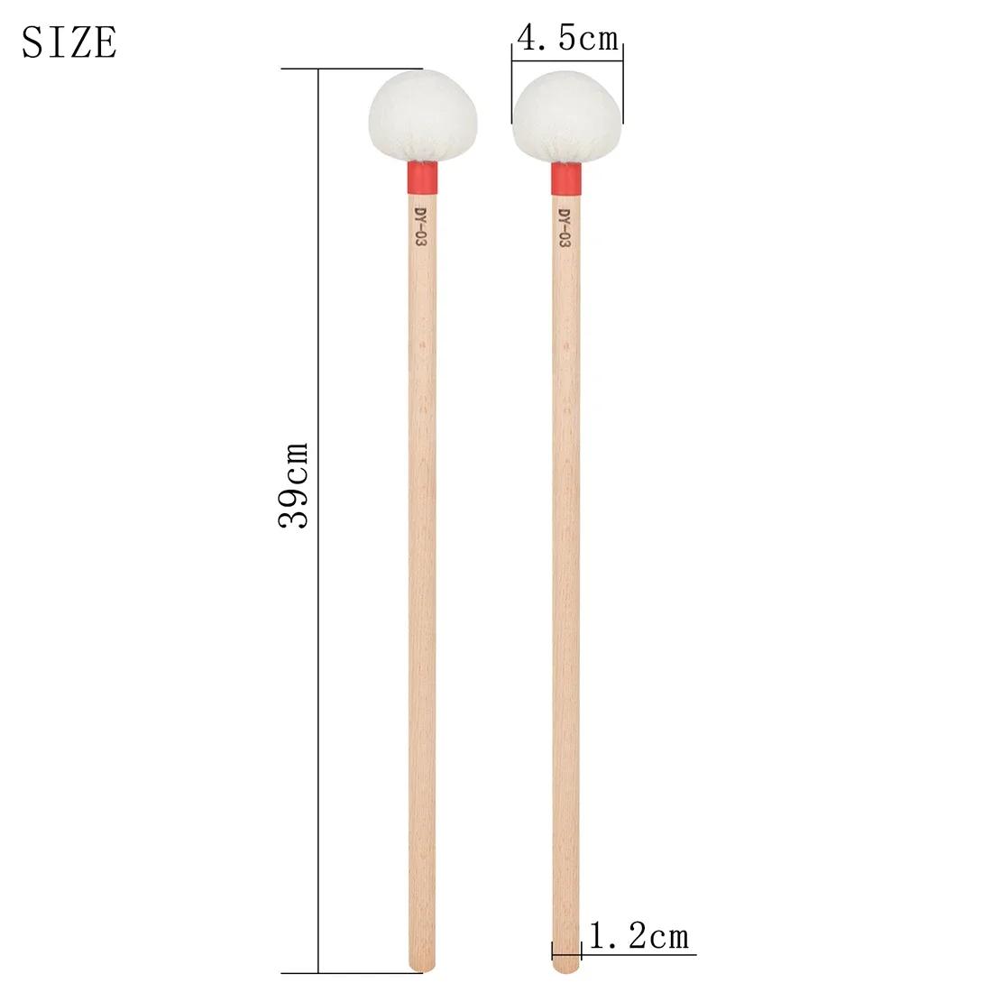 Irin baqueta de baixo, 2 peças, tom fixo, martelo de tambor, cabeça de feltro, material de bordo, baquetas de marcha, peças de reposição de percussão - Image 1