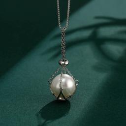 Elegant Pearls Stone Holder Bracket, Gaiola Pingente Ajustável para Colar DIY, Saco Acessórios e Sachet Pingentes Charme - Image 4