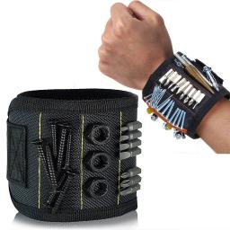 Pulseira magnética para segurar parafusos e unhas, brocas de perfuração, porta-ferramentas de pulso, cintos com ímãs fortes, gadgets legais para homens e mulheres - Image 1