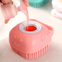 Cão do banheiro escova de banho massagem luvas de segurança macia pente de silicone com caixa shampoo acessórios para animais estimação gatos chuveiro aliciamento ferramenta - Image 6