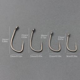 Ganchos de pesca de carpa, 20 peças, com micro farpado, aço de alto carbono, revestimento ptfe, gancho bnr para método alimentador, acessórios de peixe, equipamento - Image 2