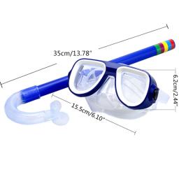 Crianças crianças conjunto snorkel máscara mergulho óculos natação óculos com snorkels secos tubo equipamento - Image 6