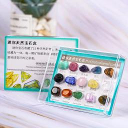Kit de coleção de pedras preciosas para crianças, rocha e pedra, educação científica, kit mineral para meninos e meninas, presentes para estudantes - Image 2