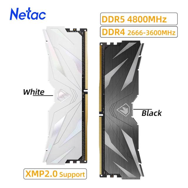 Memória Netac Shadow II DDR4 3200MHz/3600MHz 8GB/16GB/32GB