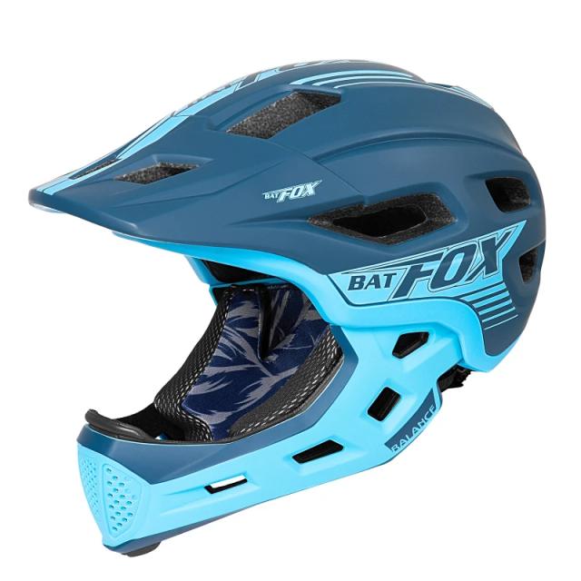 Capacete Batfox Infantil JC012 Full Face para Ciclismo e Skate