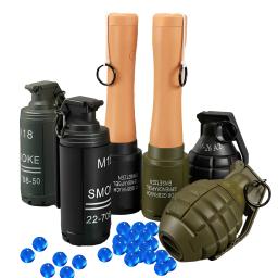 Outdoor Airsoft Grenade Model, Tactical Smoke Grenade, Vários Burst Model, M67, 2pcs - Image 1