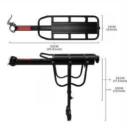 Rack de carga traseiro universal para bicicleta de montanha, destacador rápido, decalque reflexivo, rack de bagagem, material de liga - Image 4