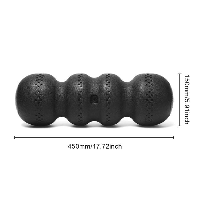 Rolo de Espuma EPP para Massagem Nas Costas e Pescoço com Bolas de Amendoim - Alta Densidade para Recuperação Muscular e Alívio da Dor em Yoga e Fitness - 45cm
