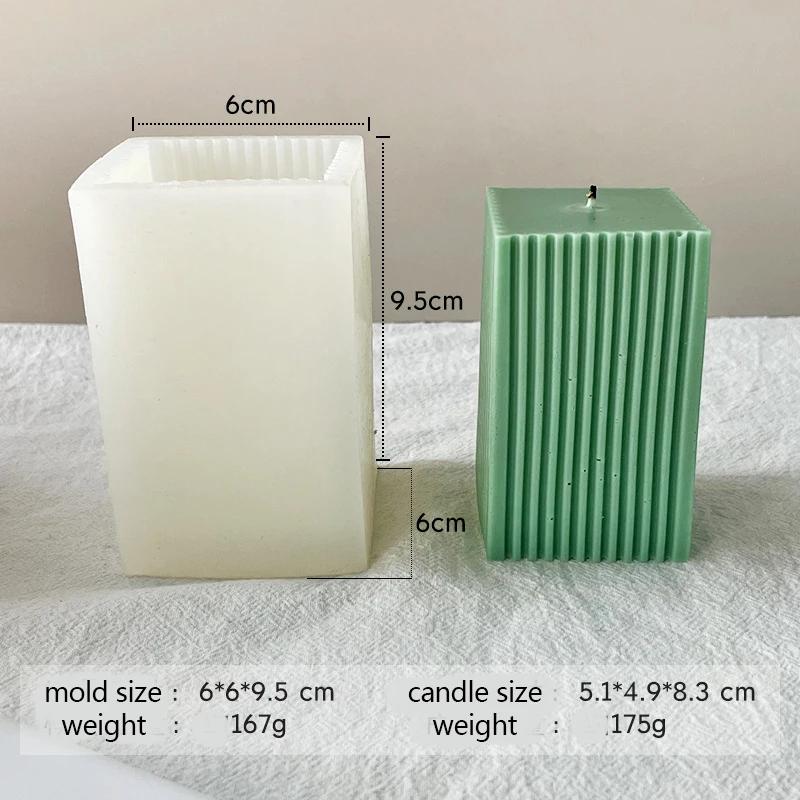Diy cilindro forma geométrica vela molde de silicone artesanal fazendo cera soja scented velas artesanato ferramenta presentes decoração para casa - Image 1