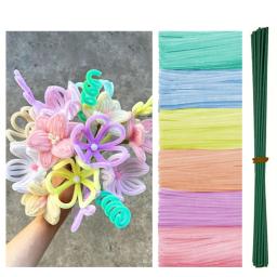 Chenille Hastes, Suprimentos Artesanais, Massa para DIY Arte e Artesanato Projetos, Presente Criativo, 12 em, 500 PCs, 600 PCs - Image 2
