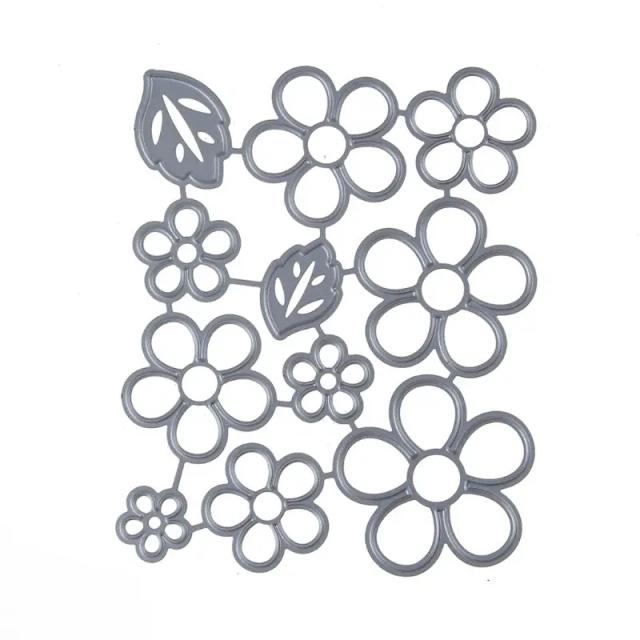 Molde de Corte em Metal com Design de Folhas e Flores para Scrapbooking, Álbum DIY, Carimbos e Cartões Crafts