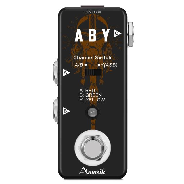 Amuzik LEF-330 ABY: Switcher de Pedal para Guitarra, Seletor de Linha ABY e Mixer de Canal de Áudio