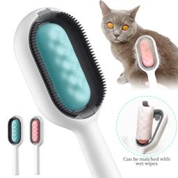 Pet Grooming Escova com Toalhetes e Tanque De Água, Massagem Pente, Removedor de Suprimentos, Pet Products, Cat and Dog Cleaning, Skin Care - Image 1