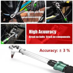 1/4 '' Drive 2-24N.m Conjunto de chave de torque de escala dupla precisa MTB Bike Socket Wrench Kit de caixa de ferramentas de reparo de catraca de bicicleta e motocicleta - Image 3