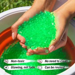Contas de bola de água de gel luminoso recarga munição brilho no escuro bala de água de gel para blaster jogo não tóxico brinquedo diy splatter bola arma - Image 3