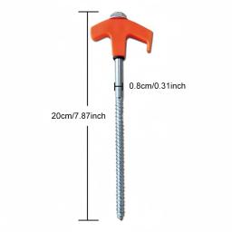 Heavy Duty Parafuso Espiral com Estacas Hex Soquete, Âncora de Chão, Camping Tent Prego, Pegs, 8pcs - Image 6