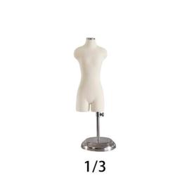 Plástico Feminino Manequim Corpo De Costura Para Roupas, Busto Vestido Com Tecido De Algodão, Pernas Para Calças, Busto Can Pin E168, 1/2 - Image 3